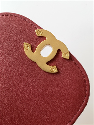 Cha.nel Mini Shopping Bag Kelly Bag Velvet Gold-Tone Metal Red AS4416