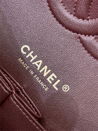 Ch*el small classic flap bag lambskin gold tone metal black 01117 top