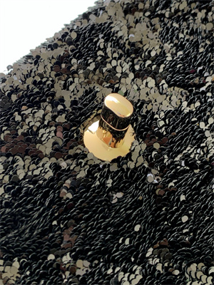 Ch*el mini flap bag sequins & gold-tone metal black as4298