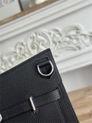 H**mes jypsiere togo leather silver tone metal black color hs