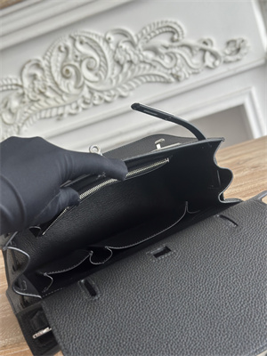 H**mes jypsiere togo leather silver tone metal black color hs