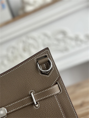 H**mes jypsiere togo leather silver tone metal etoupe color hs