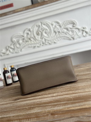 H**mes jypsiere togo leather silver tone metal etoupe color hs