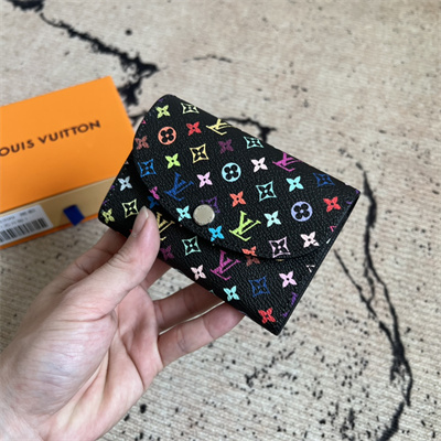 LV x TM Rosalie Coin Purse Monogram Canvas Black Colorful M13399