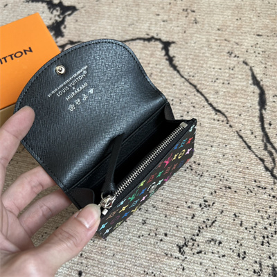 LV x TM Rosalie Coin Purse Monogram Canvas Black Colorful M13399