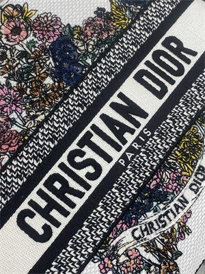 CD Medium Lady D-Lite Bag Embroidery White Multicolors