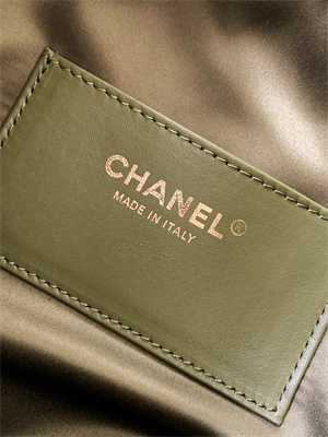 Ch*el 25 small handbag suede gold tone metal green as5293