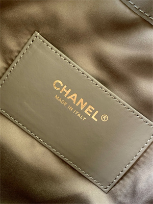 Ch*el 25 small handbag suede gold tone metal taupe as5293