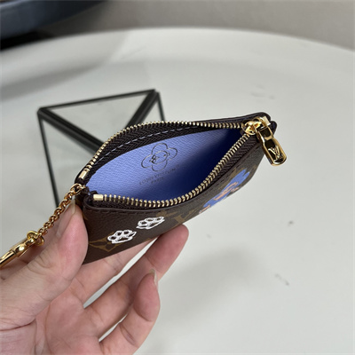LV Key Pouch Monogram Canvas Monogram Blue Frost M15341