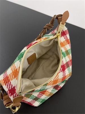 M*um*u plaid wool pouch red/green