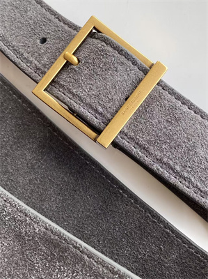 y.s.l le 5 a 7 S*pple large hobo bag in grey suede leather