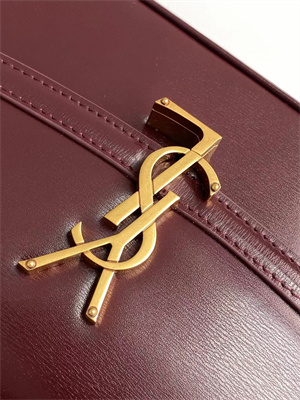 y.s.l solferino mini in box Sa**t Lau*nt rouge cabernet color