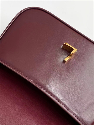 y.s.l solferino mini in box Sa**t Lau*nt rouge cabernet color