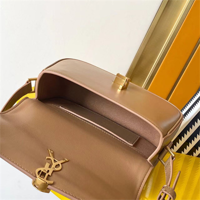 y.s.l solferino mini in box Sa**t Lau*nt lt hazelnut color