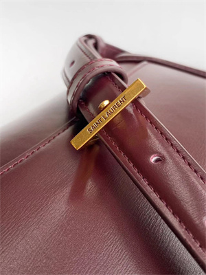 y.s.l solferino small in box Sa**t Lau*nt rouge cabernet color